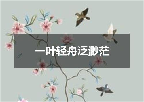 一叶轻舟泛渺茫