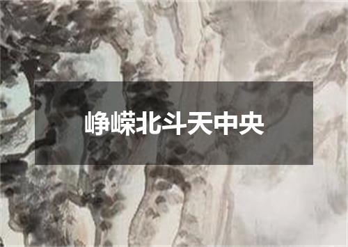峥嵘北斗天中央