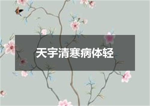 天宇清寒病体轻