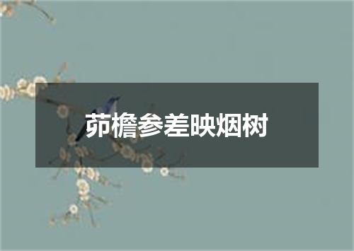 茆檐参差映烟树