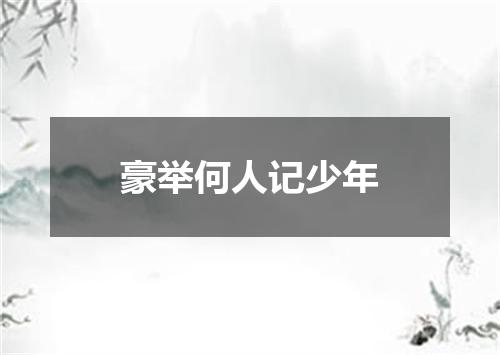 豪举何人记少年