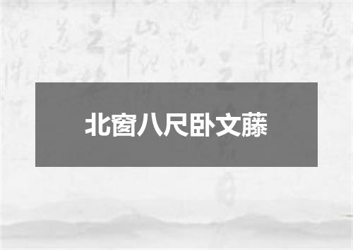 北窗八尺卧文藤