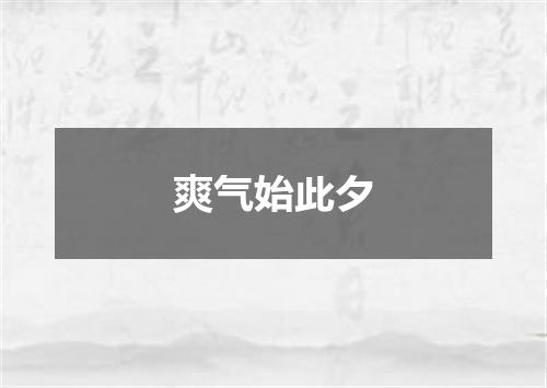 爽气始此夕