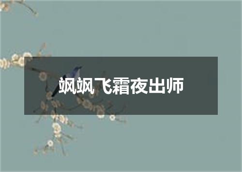飒飒飞霜夜出师
