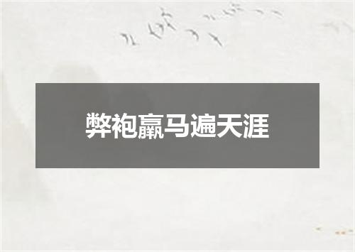 弊袍羸马遍天涯