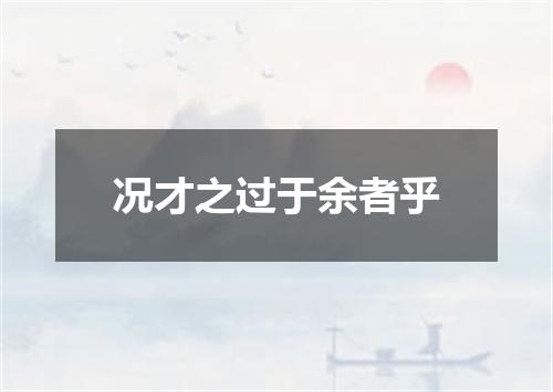 况才之过于余者乎