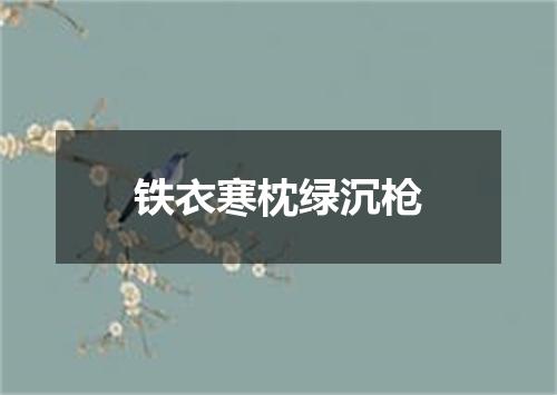 铁衣寒枕绿沉枪