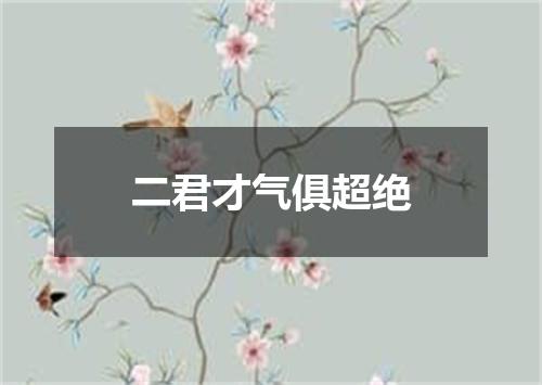 二君才气俱超绝