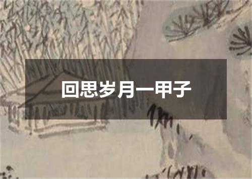 回思岁月一甲子