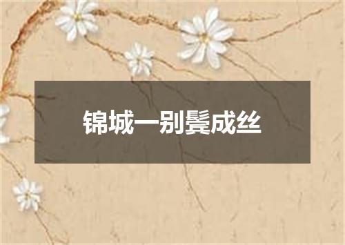 锦城一别鬓成丝