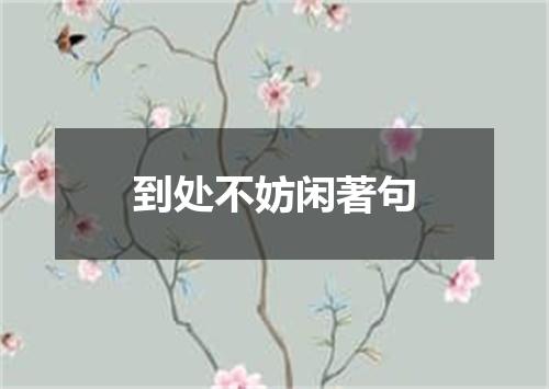 到处不妨闲著句