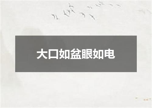 大口如盆眼如电