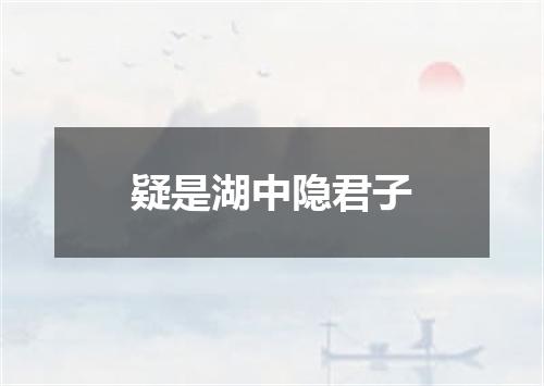 疑是湖中隐君子