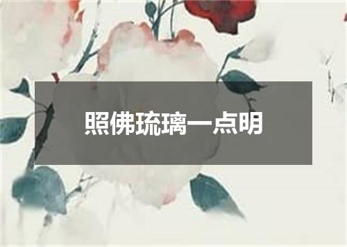 照佛琉璃一点明