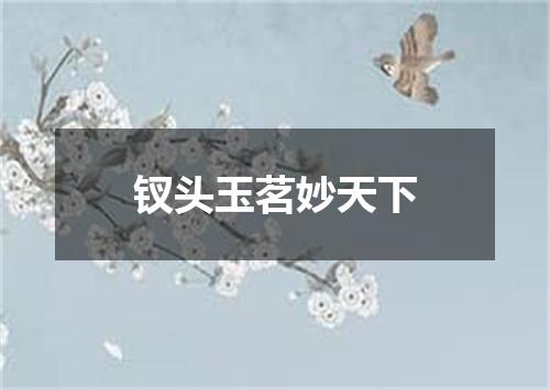 钗头玉茗妙天下