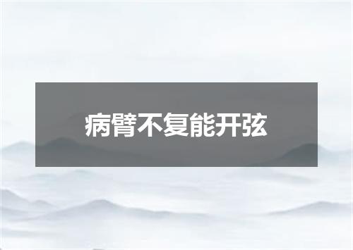 病臂不复能开弦