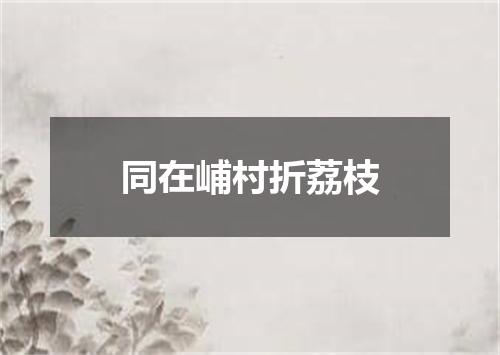 同在峬村折荔枝