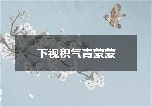 下视积气青蒙蒙