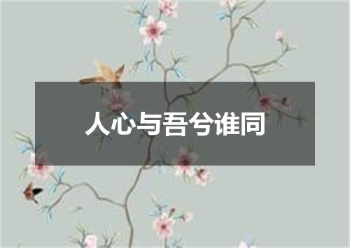人心与吾兮谁同