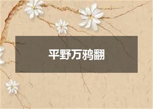 平野万鸦翻