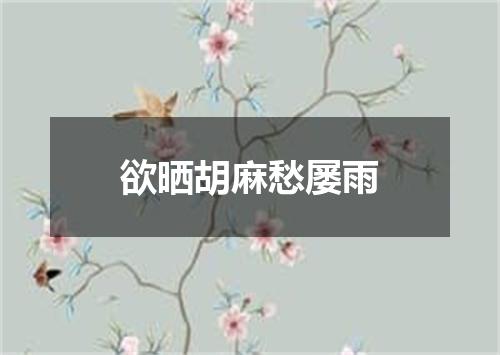 欲晒胡麻愁屡雨