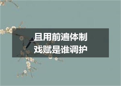 且用前遍体制戏赋是谁调护