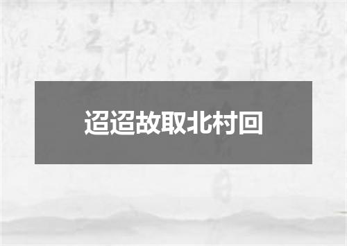 迢迢故取北村回