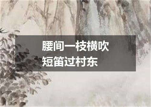 腰间一枝横吹短笛过村东
