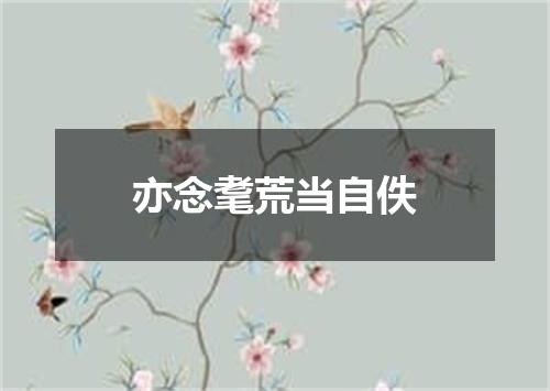 亦念耄荒当自佚