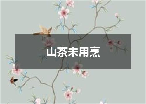 山茶未用烹