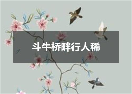 斗牛桥畔行人稀