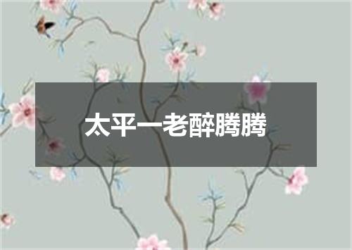 太平一老醉腾腾