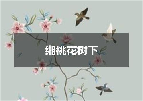 缃桃花树下
