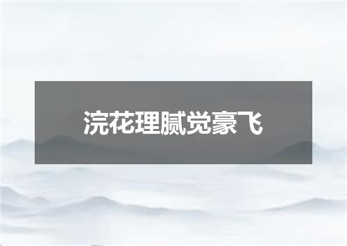 浣花理腻觉豪飞