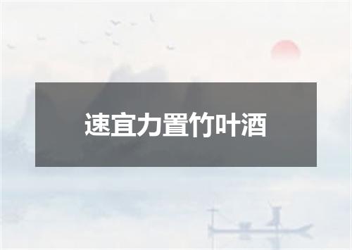 速宜力置竹叶酒