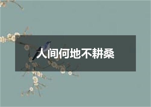 人间何地不耕桑