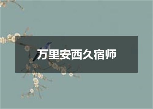万里安西久宿师