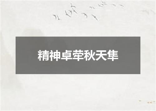 精神卓荦秋天隼