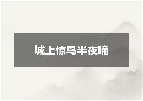 城上惊鸟半夜啼