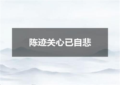 陈迹关心已自悲