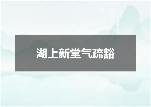 湖上新堂气疏豁