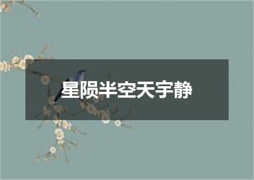 星陨半空天宇静