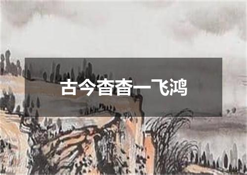 古今杳杳一飞鸿