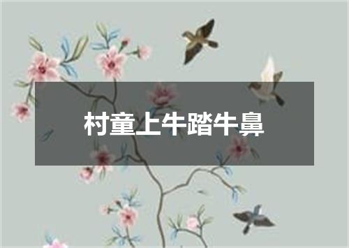 村童上牛踏牛鼻