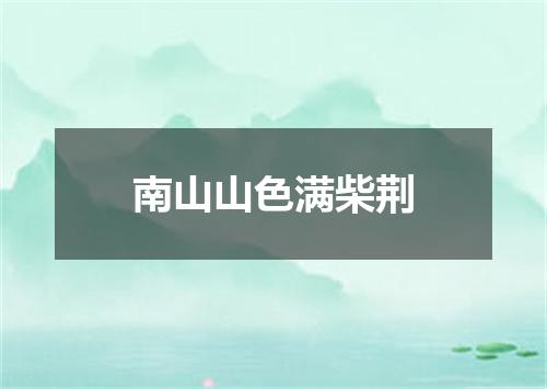 南山山色满柴荆