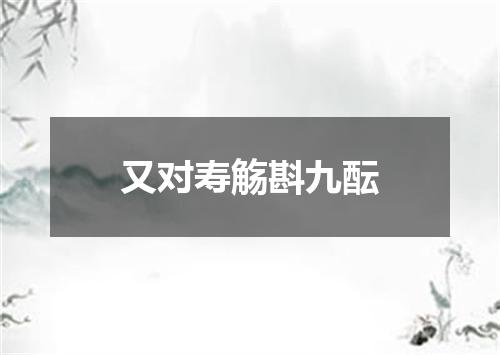 又对寿觞斟九酝