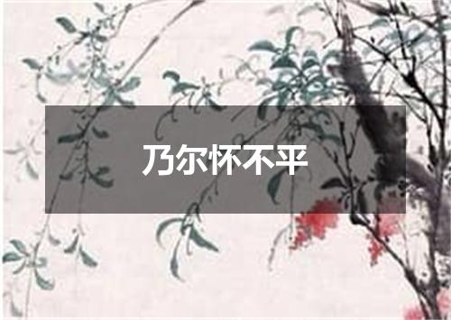 乃尔怀不平