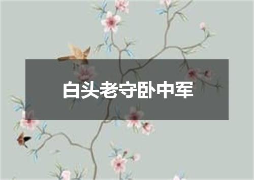 白头老守卧中军