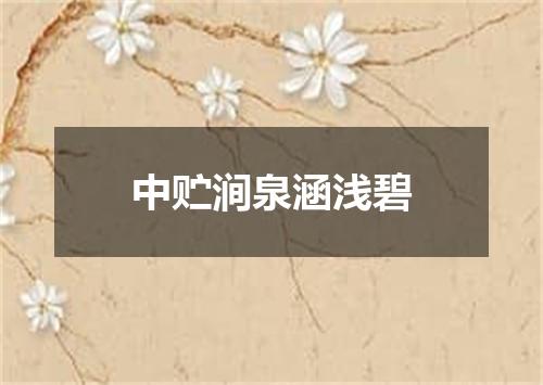 中贮涧泉涵浅碧
