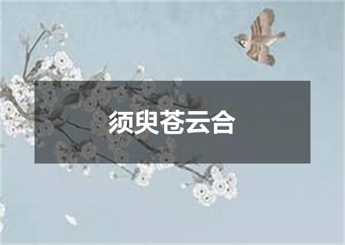 须臾苍云合